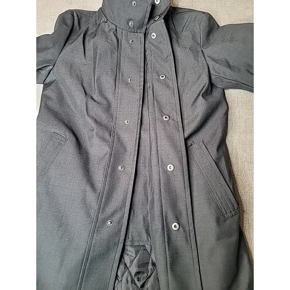 Appaman Tailoring Winter Coat Boys Size 8 Dark Gray‎ Lined Zipper Snap Jacket